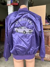 Vintage 1967 Ford Mustang car club Satin Racing Jacket XL Purple West Ark USA picture