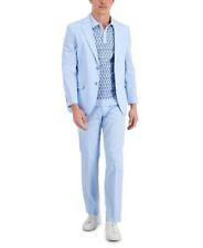 Nautica Men's Stretch Cotton Modern Fit Suit Light Blue 40R Jacket 34 x 32 Pants picture