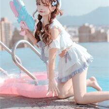 Japanese sweet Lolita short sleeve bow top women casual Beach swimsuit gift picture