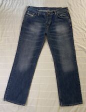 Diesel Industry Straight Leg Jeans Men's 36x32 Blue Denim Regular Fit Button Fly picture