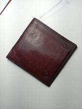 Men's Pierre Cardin Bi-Fold Wallet Dark Wine Leather Original New-Old-Stock NOS picture
