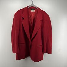 Vintage L.L. Bean Size 18P Wool Cashmere Blazer Jacket Red Single  Button picture