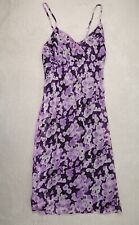 She's Cool Womens Purple White Dress Floral Sleeveless Sweetheart Size 2X picture