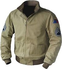 Fury Brad Pitt US Army Tanker WW2 Military Style Bomber Men's Cotton Jacket picture