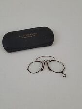 Antique Early 1900's Folding Glasses Spectacles Bifocals Ornate Fair Condition  picture
