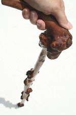 RARE FIND NATURAL BURL CHERRY WOOD CANE BEAUTIFUL VINTAGE WALKING STICK STURDY picture
