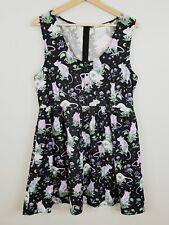 BLACK FRIDAY Womens Size 14 All-Over 'Night Rat' Print Nocturnal Dress picture