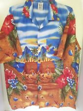 Max Mehra Collection Men's Hawaiian Shirt Size M Picture of Polynesian Village picture
