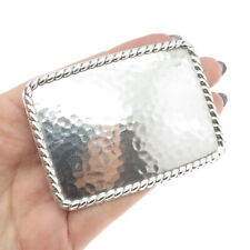 TOWLE 925 Sterling Silver Antique Art Deco Hammered Finish Belt Buckle picture