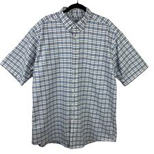 LL Bean Men's Button Down Shirt 17.5 Tall Traditional Fit Blue Short Sleeve picture