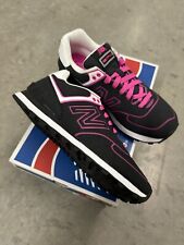 NIB New Balance WL574NEN Neon Pack WMNS Black Red Casual Sneaker Size 7.5/38 picture