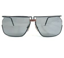 Vintage Ferrari Sunglasses F18 586 Black Square Frames w Black Lenses and Case picture