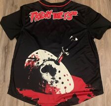 Jason Voorhees Friday the 13th baseball Jersey short sleeve horror size Large picture