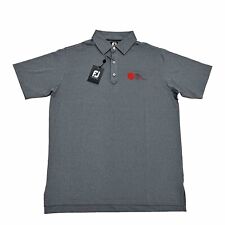 FOOTJOY FJ  LISLE Polo Shirt Men’s Large Heather Charcoal Performance Golf Logo picture