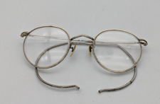 Vintage heavily etched Wire Frame Eyeglasses marked 12k 4/10 NICE picture