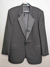 Pierre Balmain Tuxedo Jacket Blazer Mens 42R Solid Black One Button Wool picture