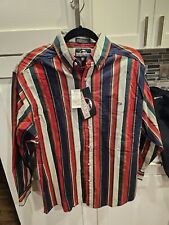 Vintage Timber Run Striped  Men’s Button Down Long Sleeve Size M New w/ Tags picture