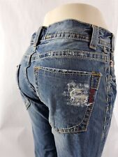 MEK DENIM Women's Jeans 31 x 30 Cannes Slim Cut Medium Wash Designer picture