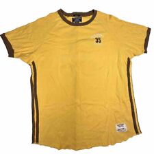ABERCROMBIE & FITCH Muscle Bonafide Jersey 35 Practice Squad T-shirt XL Yellow picture
