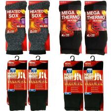 New 2 PK Mens Winter Heated Heat Warm Boot Heavy Duty Thermal Socks Size 10-13 picture