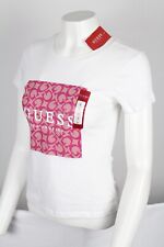 Guess Jeans Women's Orley Logo Tee Shirt Short Sleeve White picture