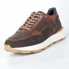 Luxury Edmond Model Men's Sneaker - Genuine Leather, Handcrafted - Brown picture