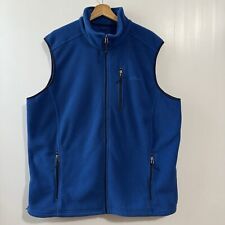L L Bean Men's XXL TALL Blue Soft Polartec Fleece Full Zip Vest Jacket picture