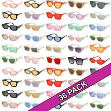 Sunglasses Bulk Lot Womens Glasses Festival Shades Color Lens Wholesale 36 PCS picture