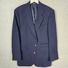 Orvis Sport Coat 42R Navy Blue Gold Button made in USA Hopesack Blazer picture