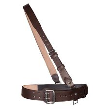 Genuine Leather British Military Sam Browne Belt With Crossover Shoulder Strap picture