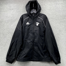 Adidas Jacket Adult Size Small Black Hooded Windbreaker Outdoor Training Men's picture