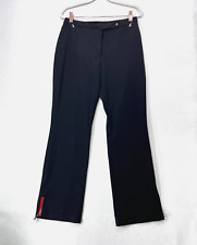 Vintage Prada Pants Women 42 / 28x29 Black Trouser Bootcut Quiet Luxury Logo Y2K picture