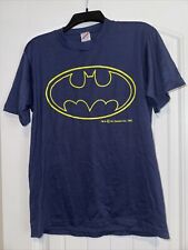 1964 DC Comics Batman Logo Vintage T-Shirt Size L Dark Navy Made In USA  picture