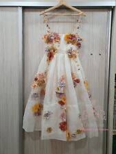 ~Final Sale BNWT 77% Off - Auth Postcard Floral Appliqué Midi Dress US$2650 picture