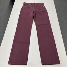 NWT Levis 501 Men’s Original Straight Leg Jeans Button Fly Maroon Red Size 29x32 picture