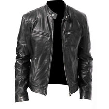 Café Racer Motorcycle Leather Biker Jacket Soft Sheep Skin Outerwear picture