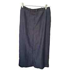 VTG F.L. Malik Denim maxi skirt sz 4 with slit long flowy fitted zipper picture
