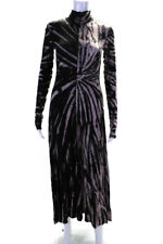 Proenza Schouler White Label Womens Mock Neck Tie Dye Maxi Dress Black Size S picture