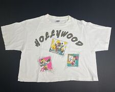 Vintage Disney “Hollywood” Mickey & Minnie Mouse Cropped T-Shirt Crop Top OSFA picture