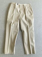 Polo Ralph Lauren Pants Mens 38x32 Tan Khaki Cotton Pleated Andrew Dress Slacks picture