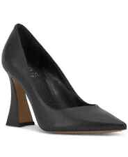 Vince Camuto Akenta Black Leather High Heel Pointed Toe Pump picture