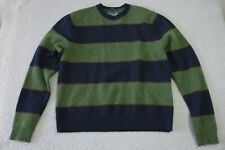 Abercrombie Fitch Sweater Pullover Men's Size XL Wool Crew Neck Green Blue picture
