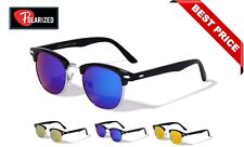 Retro Vintage Polarized Sunglasses Mens UV400 Half Metal Frame Club Sunglasses picture