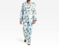 Men's Disney 100 Mickey Mouse & Friends  2pc Button front top w pants Pajama Set picture