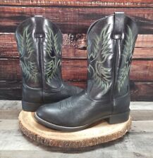 Ariat Mens Size 12 D Heritage Stockman Western Boots 10009594 $200 Black Deertan picture