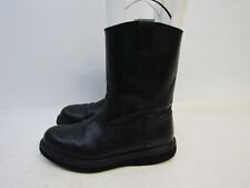 Stanley Mens Size 10 D Black All Leather Work Boots Construction Sole picture