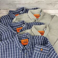 Lot of 5 Wrangler Riggs FR Men's 2XL Shirt Plaid Flame Resistant L/S Work Wear picture