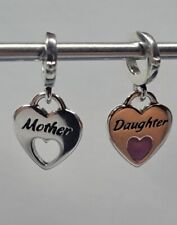 New L'Amour Sterling Silver Mother and Daughter Dangle Charm Always in my Heart picture