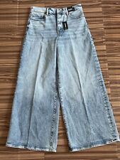 Express Relaxed Wide Leg Super High Rise Jeans Womens size  10 Short picture