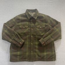 Woolrich Wool Jacket Mens Plaid Coat Mackinaw Size Fleece Lined XL Red Green picture